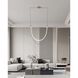 Ayers LED 43.25 inch Champagne Gold and Black and Brown Linear Chandelier Ceiling Light