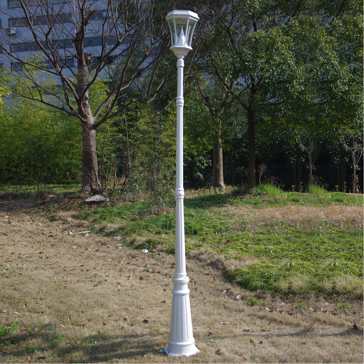 Decorative Post 79 inch White Post Lighting, Easy Installation