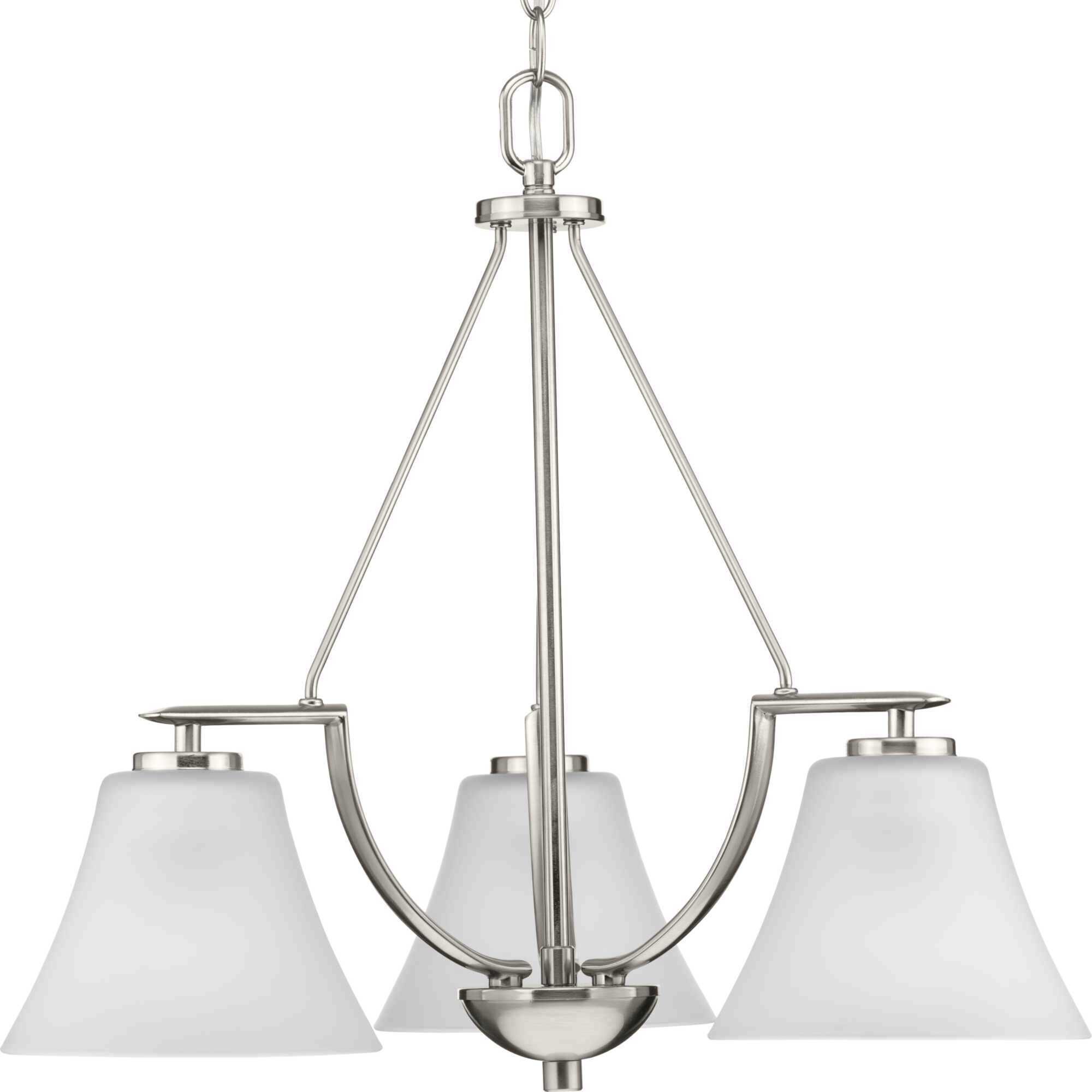 Annette St 3 Light 23 inch Brushed Nickel Chandelier Ceiling Light