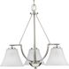 Annette St 3 Light 23 inch Brushed Nickel Chandelier Ceiling Light