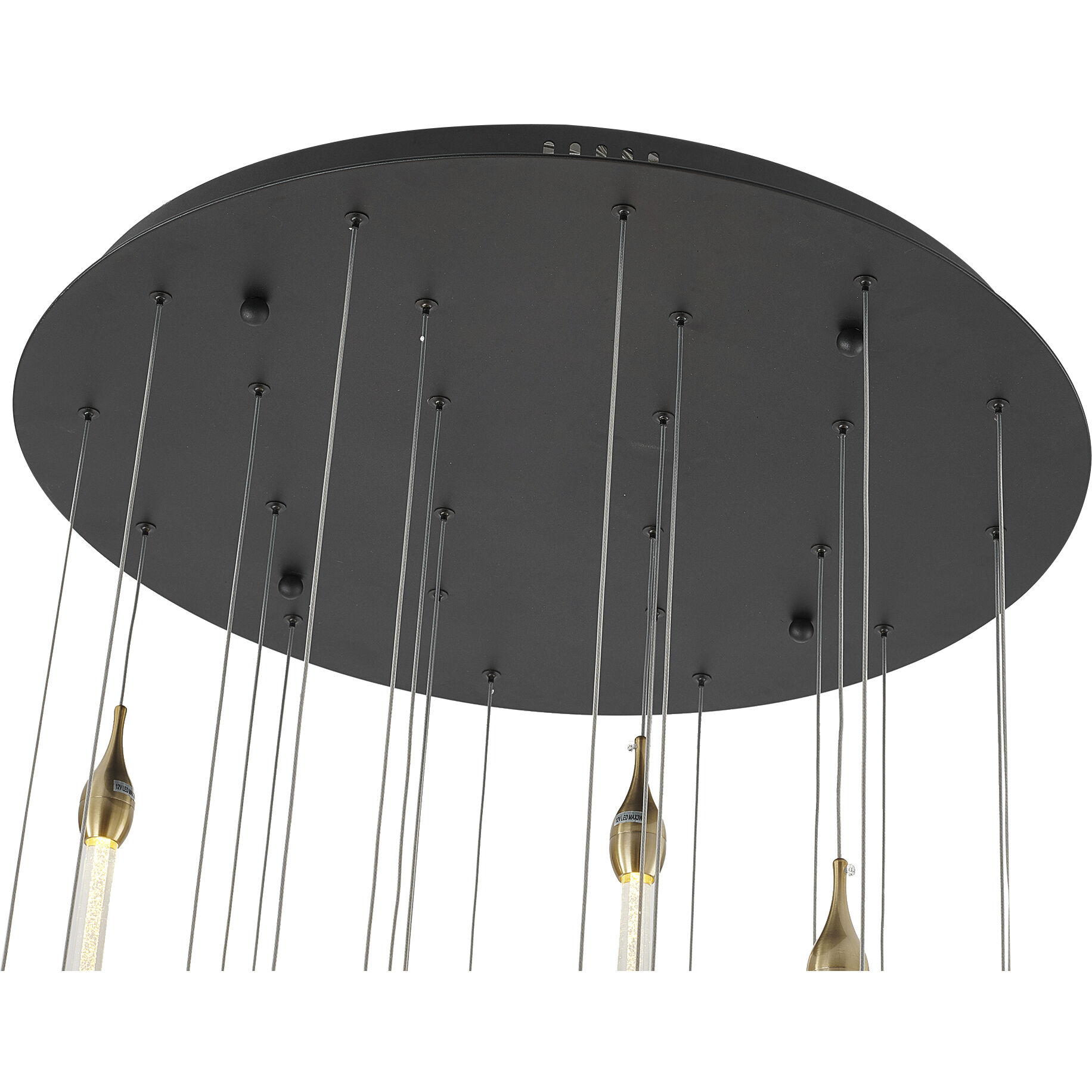 Canada LED 28 inch Gold and Charcoal Black Chandelier Ceiling Light