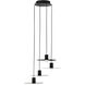 Sean Lavin Eaves LED Nightshade Black Chandelier Ceiling Light, Integrated LED