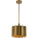 Alora Mood Plisse 1 Light 11.63 inch Aged Gold Pendant Ceiling Light