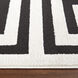 Optika 36 X 24 inch Black/White Rug in 2 x 3