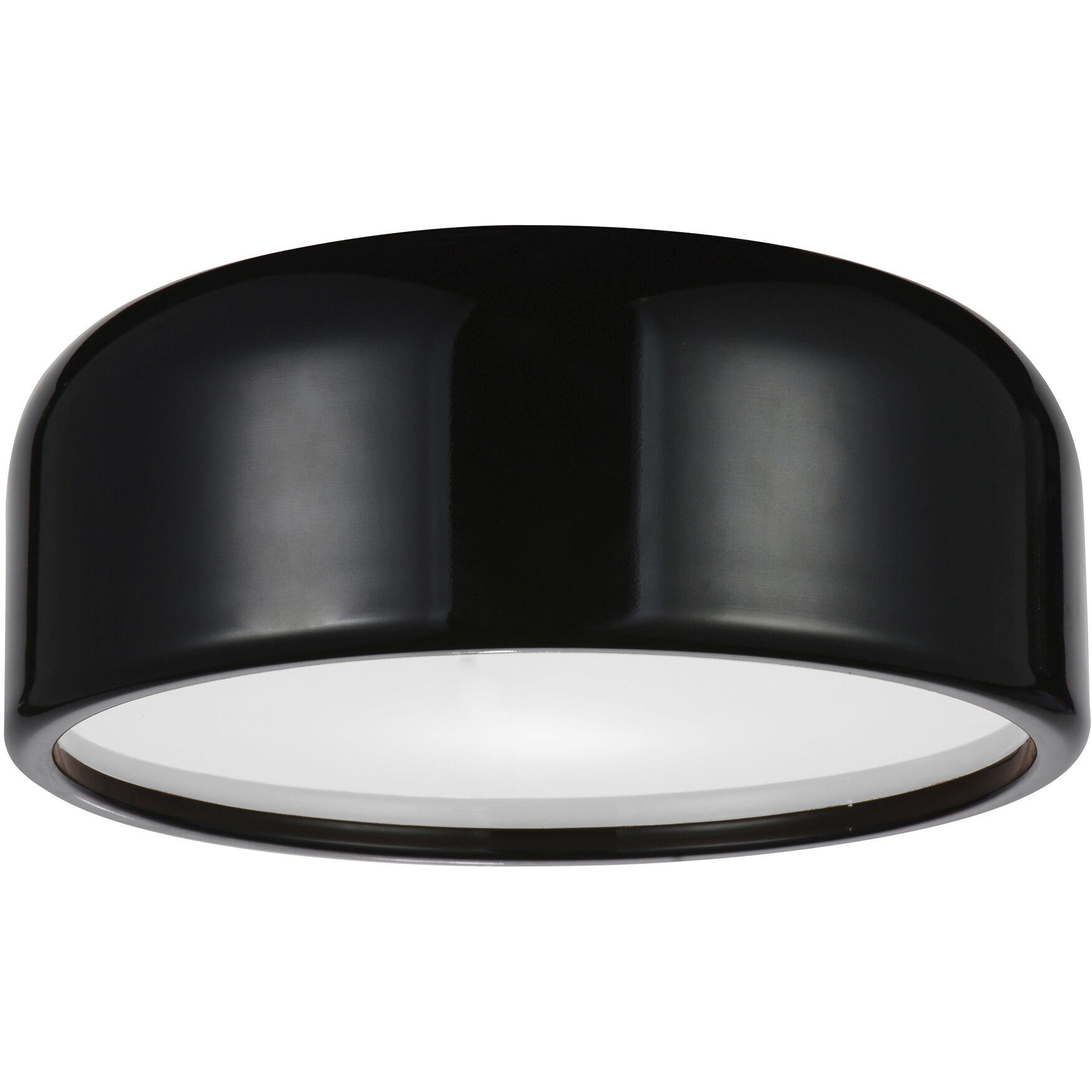 Campton 2 Light 14 inch Black Drum Shade Flush Mount Ceiling Light