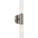 Fusion Collection - Rimini Family 2 Light 4.25 inch Brushed Nickel ADA Wall Sconce Wall Light, EVOLV