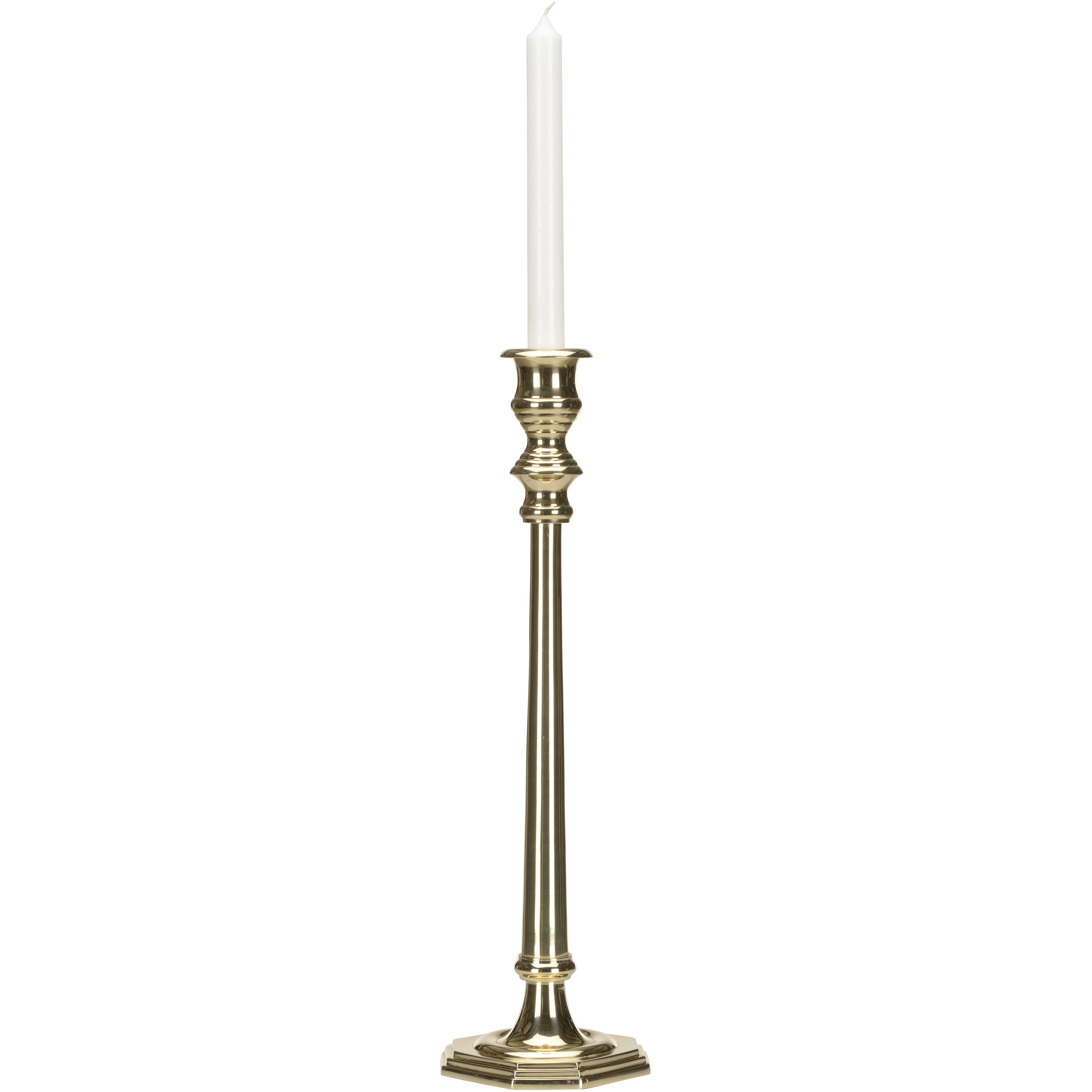 Tall Brass 16 X 4.25 inch Candlestick