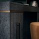 Coventry 66 inch Cerused Ebony and Black and Antique Brass Desk