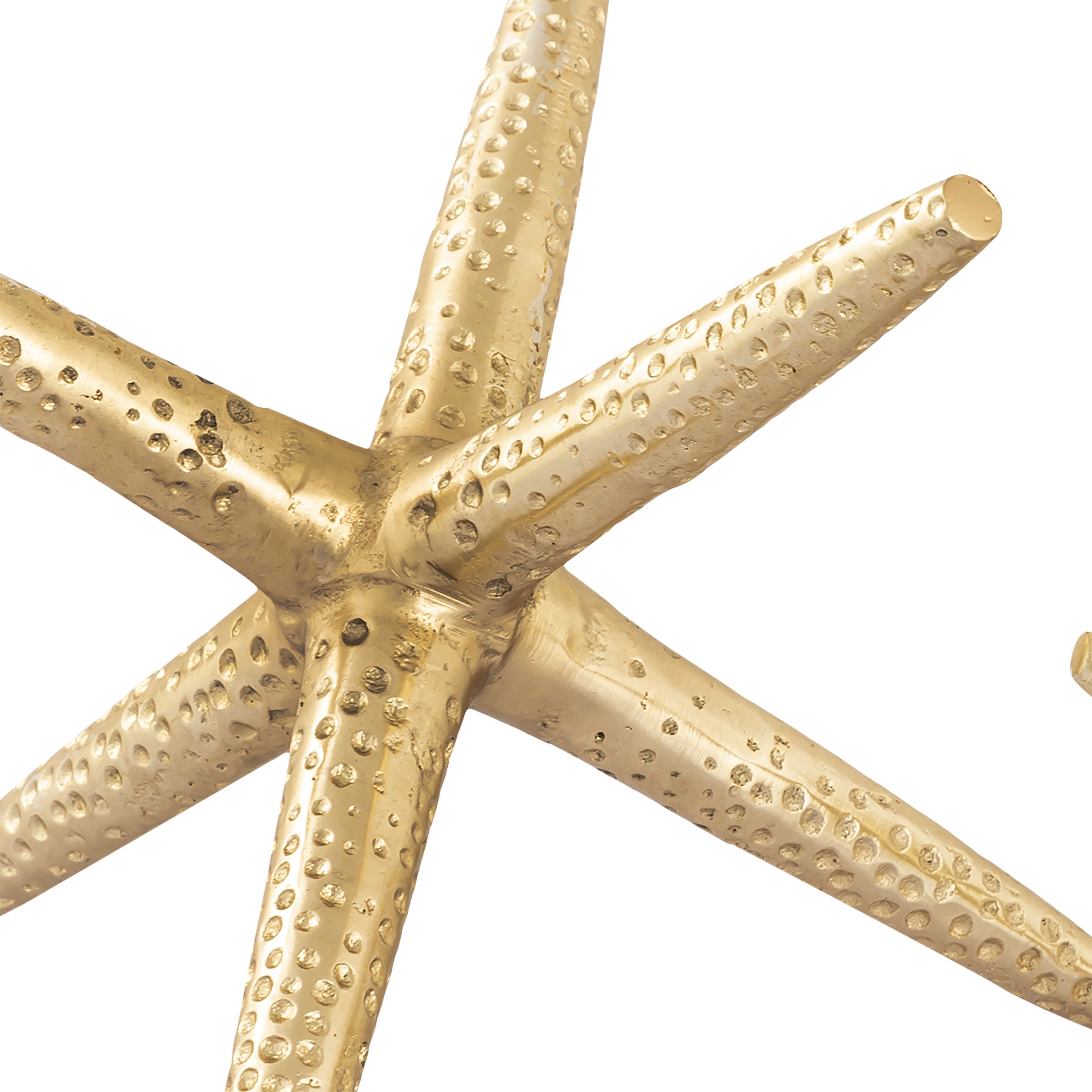 Star Jacks Polished Brass Decorative Object, Set of 3
