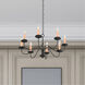 Heritage 8 Light 25 inch Black Chandelier Ceiling Light