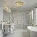 Golden Ratio 1 Light 16.5 inch Satin Gold Flush Mount Ceiling Light