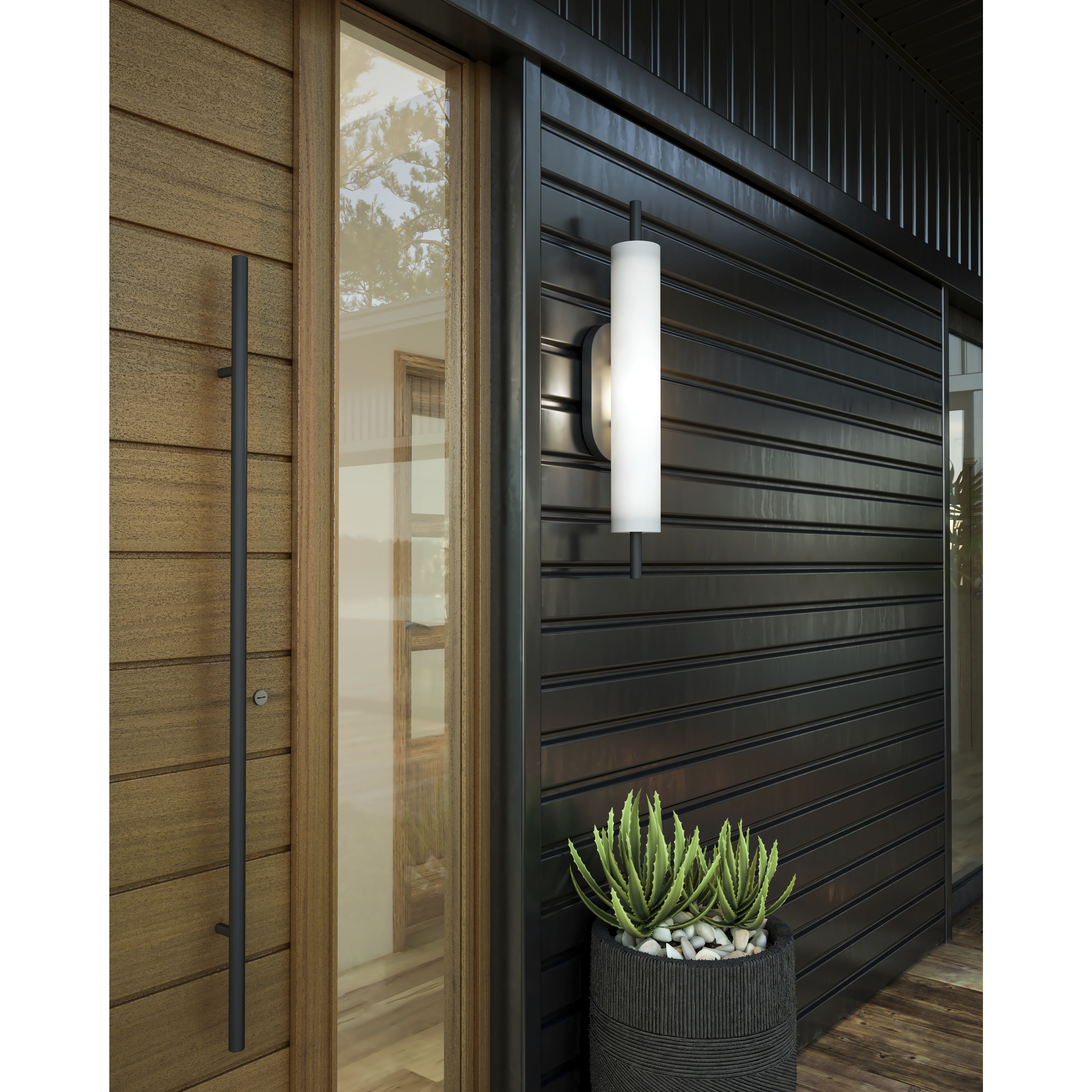 Estes LED 24.13 inch Black Exterior Wall Sconce