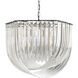 Hy&egrave;res 6 Light 25.59 inch Clear Acrylic with Nickel Chandelier Ceiling Light