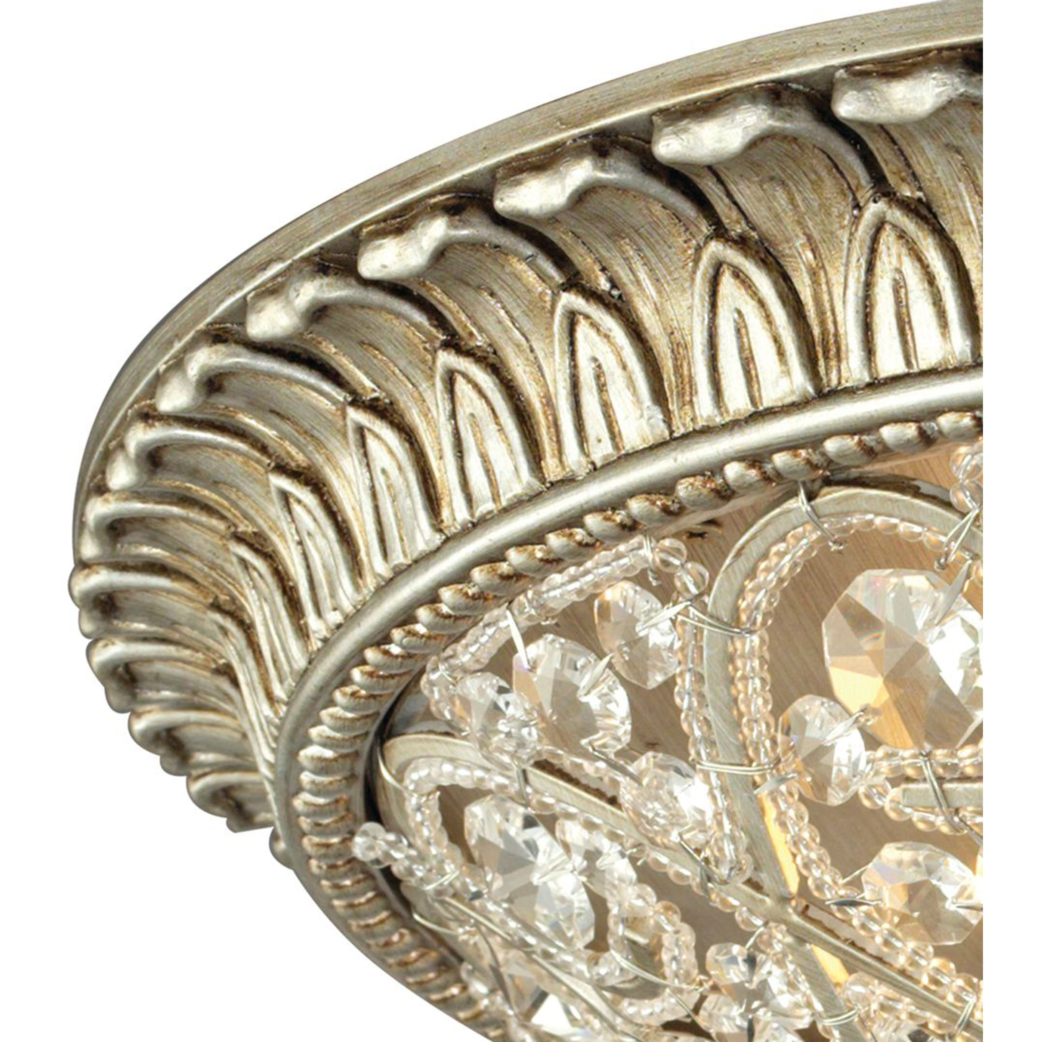 Andalusia 4 Light 17 inch Aged Silver Flush Mount Ceiling Light