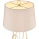 Morely 63 inch 150 watt Gold Leaf with White Floor Lamp Portable Light
