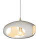Radiance Collection 1 Light 12 inch Antique Brass and Matte White and White Pendant Ceiling Light
