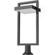 Luttrel LED 32.5 inch Black Outdoor Pier Mounted Fixture