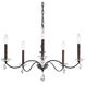 Modique 5 Light 27 inch Heirloom Bronze Chandelier Ceiling Light in Heritage