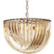 Murano 4 Light 19.69 inch Champagne Acrylic and Antique Brass Chandelier Ceiling Light