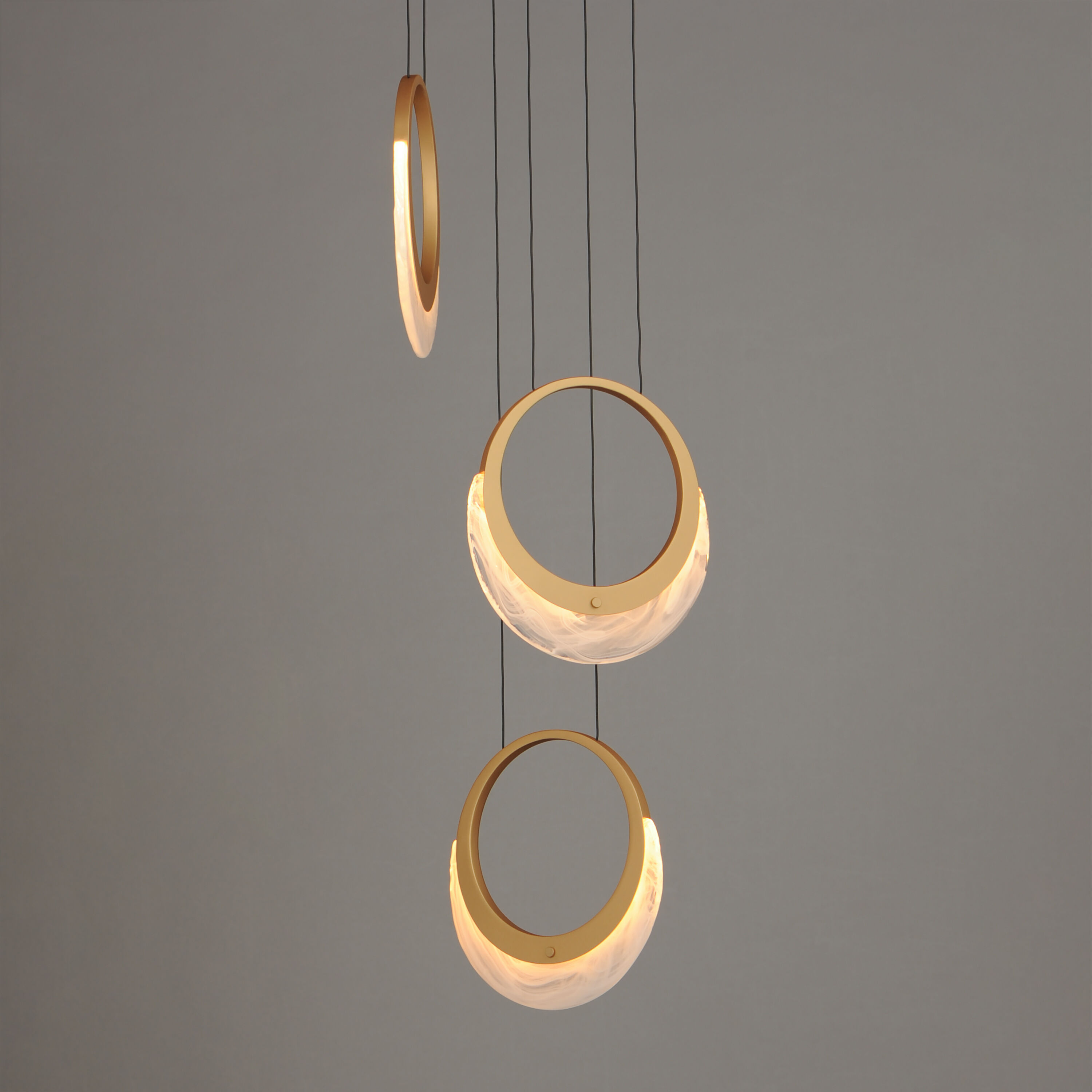 Lyra LED 12.5 inch Gold Multi-Light Pendant Ceiling Light