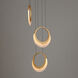 Lyra LED 12.5 inch Gold Multi-Light Pendant Ceiling Light