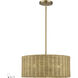 Weavington 3 Light 18 inch Antique Gold Leaf Pendant Chandelier Ceiling Light