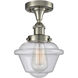 Oxford 1 Light 6.5 inch Brushed Satin Nickel Semi-Flush Mount Ceiling Light