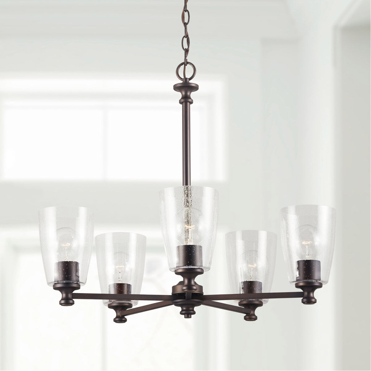 Myles 5 Light 27 inch Bronze Chandelier Ceiling Light