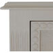 Caroline Cerused White and Painted Burlap Dresser