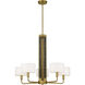 Chelsea 5 Light 30 inch Soft Brass Chandelier Ceiling Light