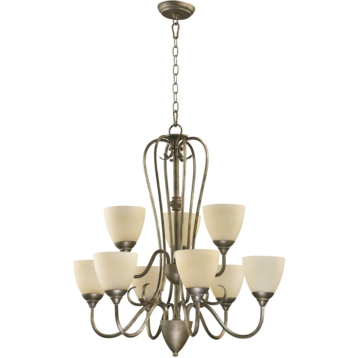 Powell 9 Light 29 inch Mystic Silver Chandelier Ceiling Light