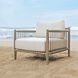 Borneo Weathered Dark Gray and Oyster White Outdoor Lounge Chair