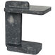 North 22.5 X 20 inch Black Marble Side Table