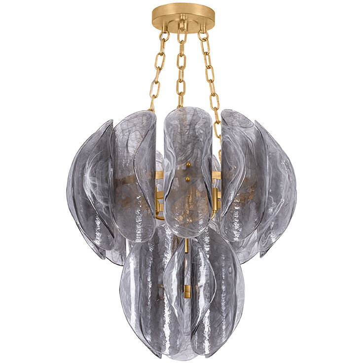 Anatase 5 Light 24 inch Vintage Gold Leaf Chandelier Ceiling Light