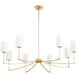 Ayala 8 Light 44 inch Gold Leaf Chandelier Ceiling Light