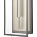 Gianni Sconce Wall Light in Brushed Nickel with Satin Nickel