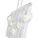 Contour 5 Light 45.75 inch White Linear Chandelier Ceiling Light