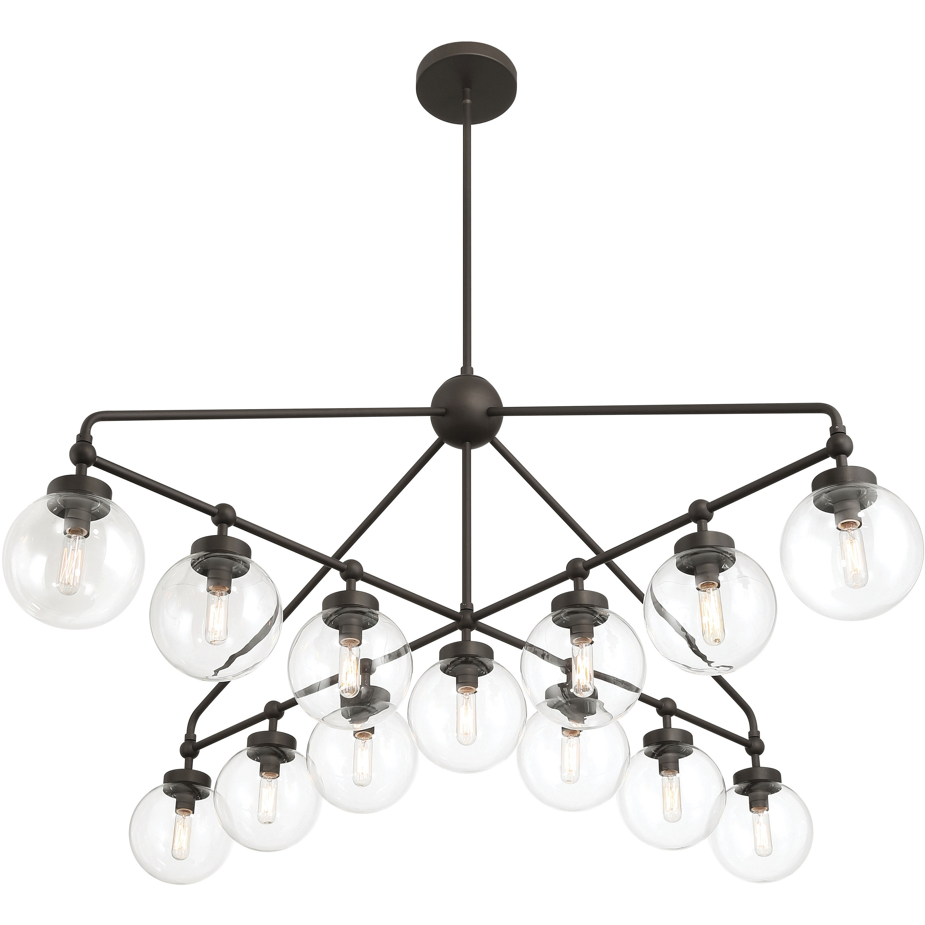Stella 13 Light 52 inch Dark Bronze Chandelier Ceiling Light