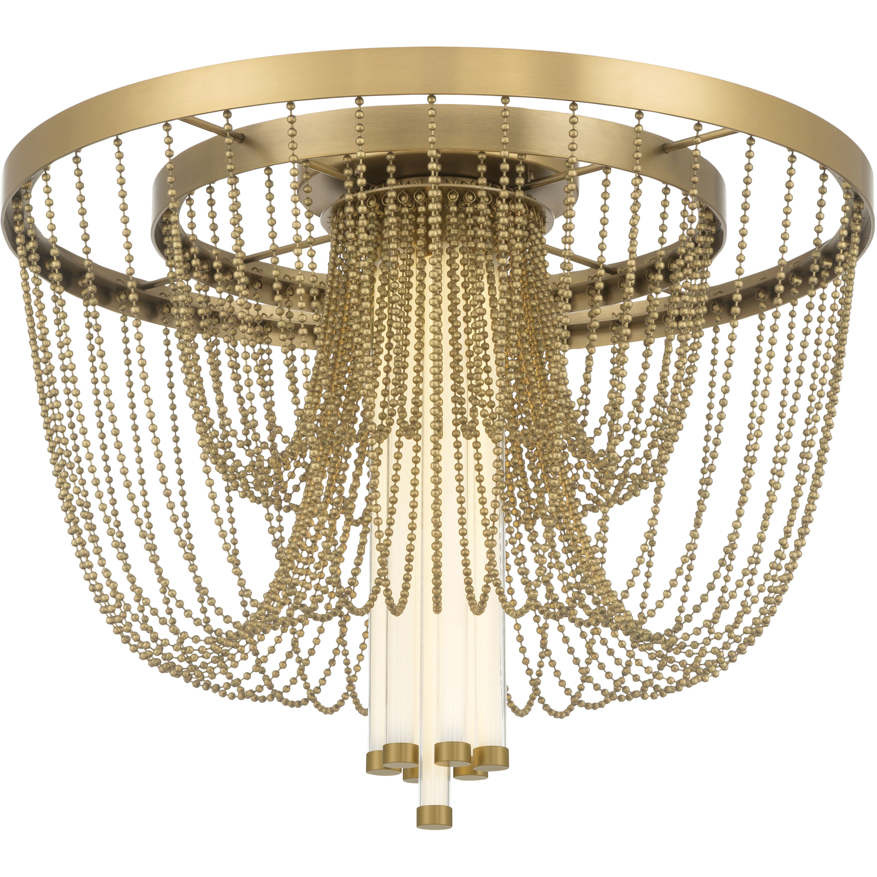 Jezelle LED 24 inch Legacy Brass Flush Mount Ceiling Light