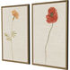 Wild Flourish Multi and Beige and Orange and Red Framed Art