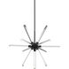 Asterisk LED 32 inch Matte Black and Chrome Pendant Ceiling Light