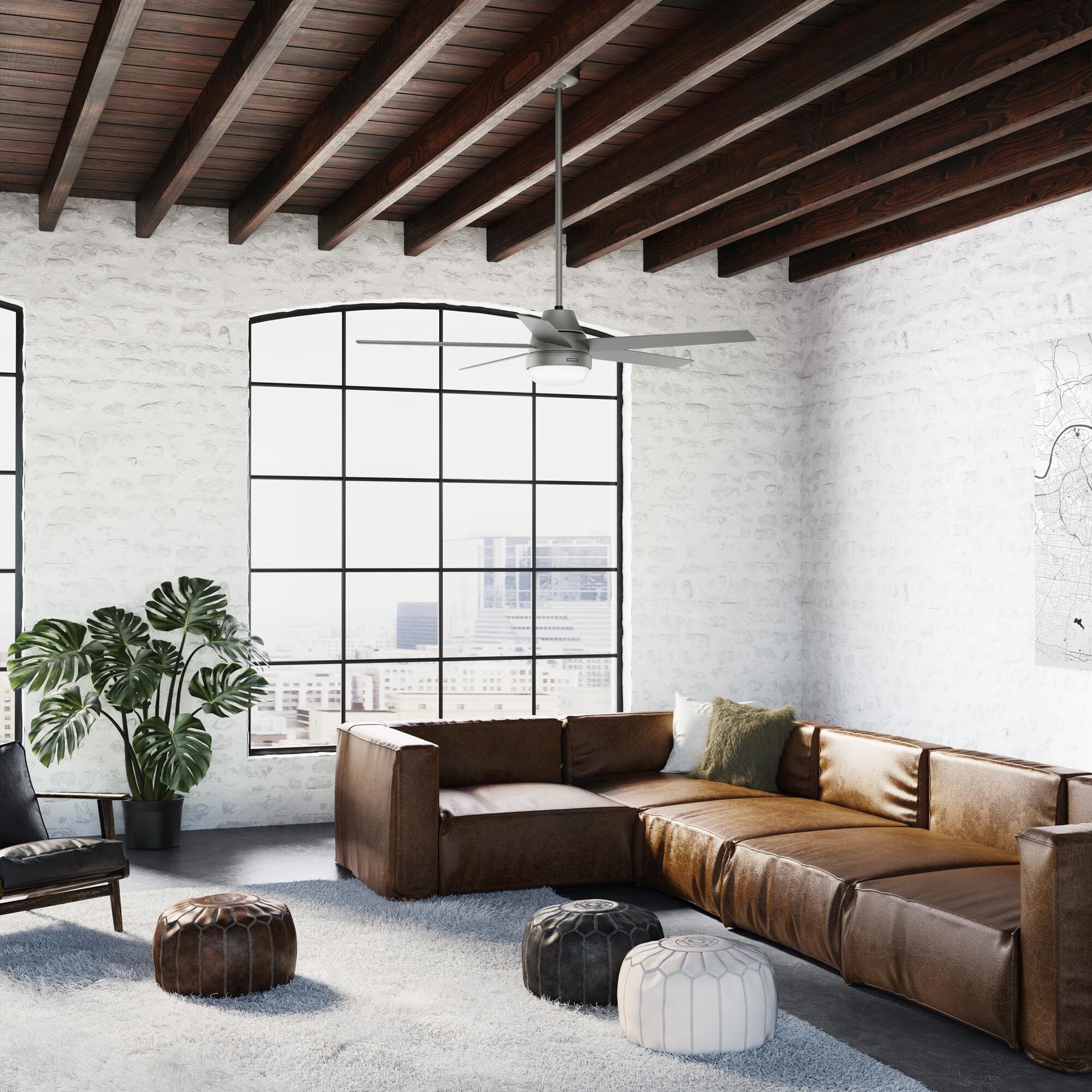 Aerodyne 60 inch Matte Silver Ceiling Fan