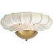 Camella 1 Light 18 inch Ivory and Antique Brass Flush Mount Ceiling Light, Small
