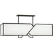 Moiselle 6 Light 48 inch Matte Black Linear Chandelier Ceiling Light