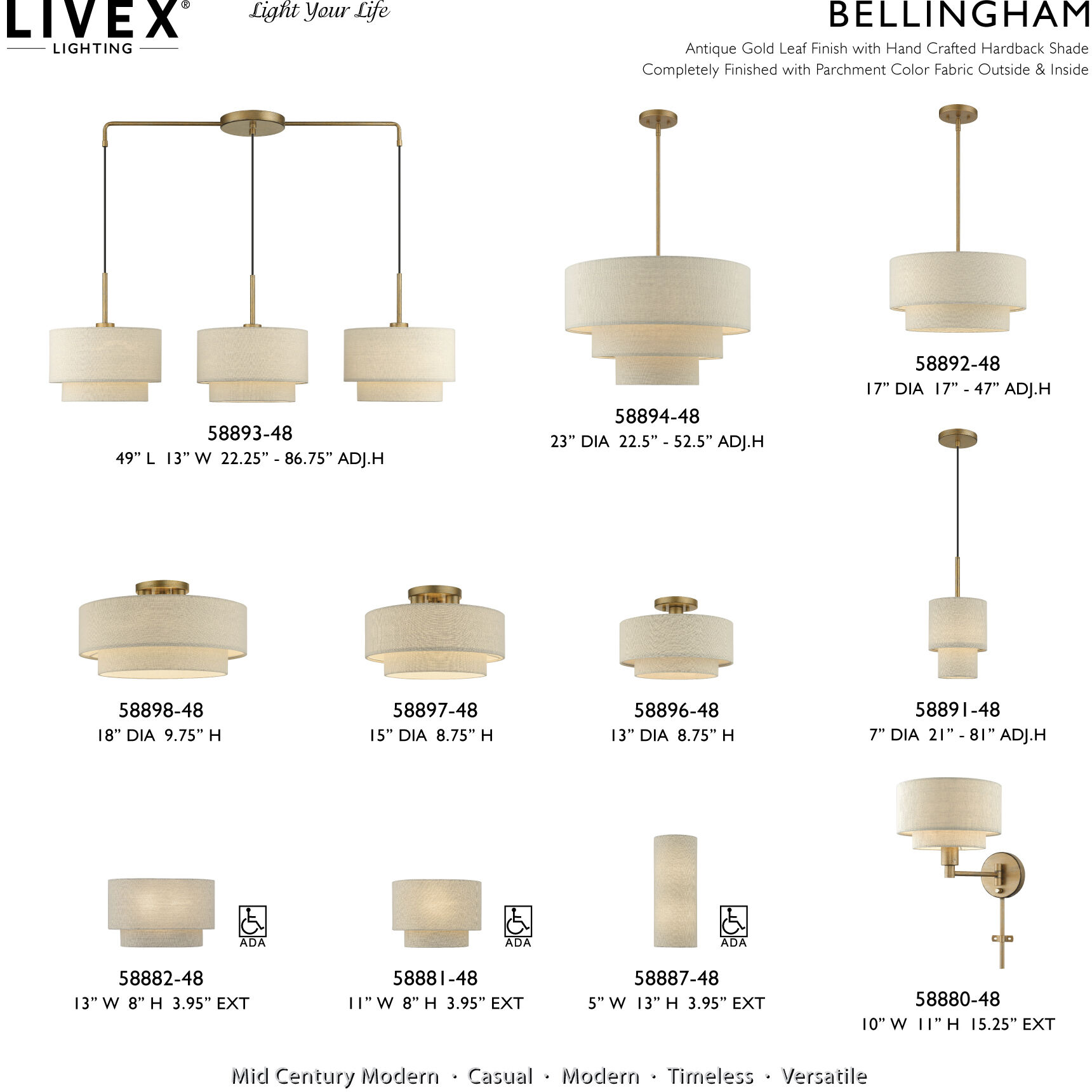 Bellingham 1 Light 7 inch Antique Gold Leaf Mini Pendant Ceiling Light