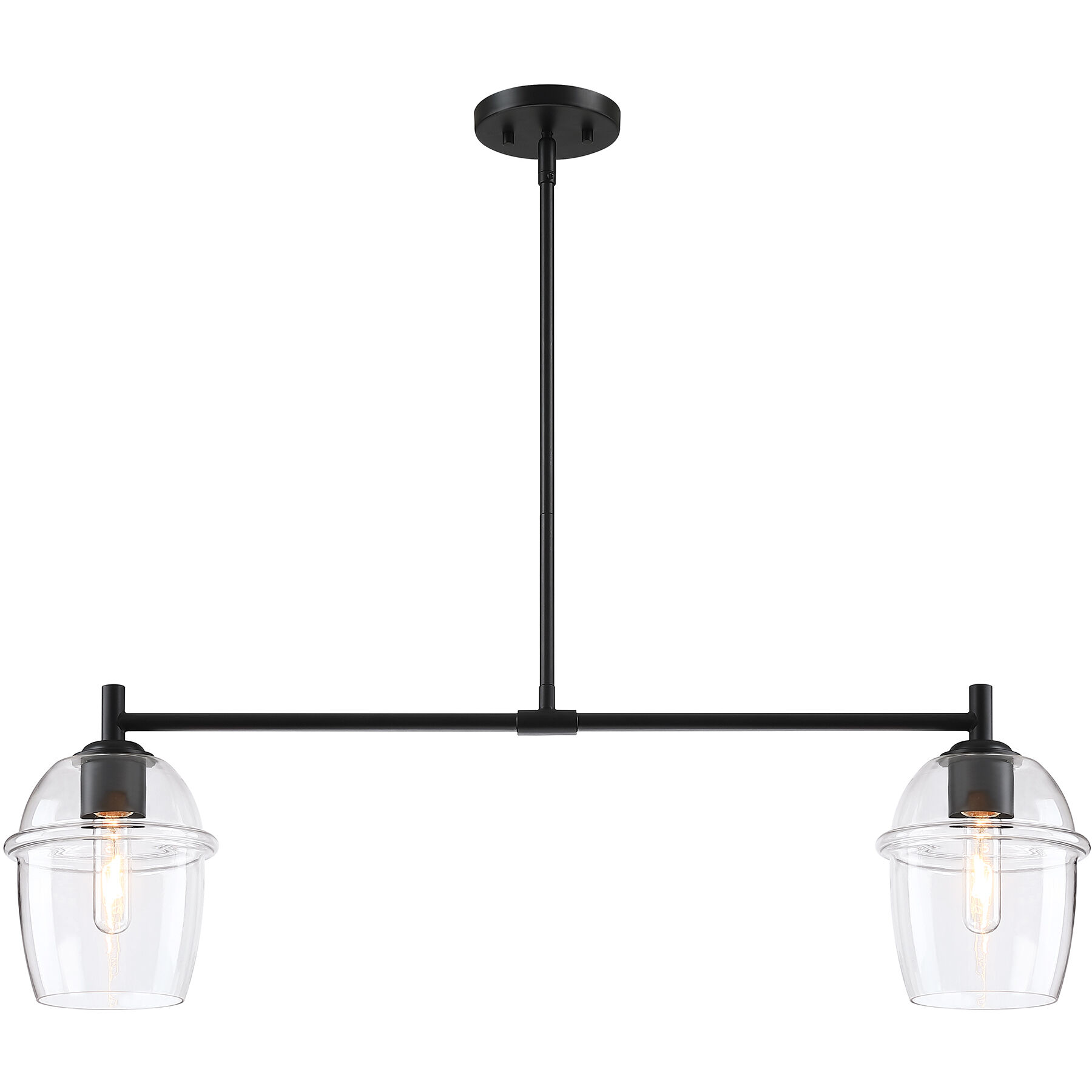 Summer Jazz 2 Light 36 inch Matte Black Island Pendant Ceiling Light