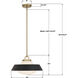 Xander 1 Light 16 inch Vibrant Gold Pendant Ceiling Light