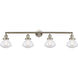 Franklin Restoration Olean LED 43 inch Brushed Satin Nickel Bath Vanity Light Wall Light in Seedy Glass, Franklin Restoration