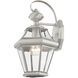Georgetown 1 Light 15 inch Brushed Nickel Outdoor Wall Lantern