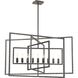 Capri 9 Light 39 inch Raw Steel Chandelier Ceiling Light